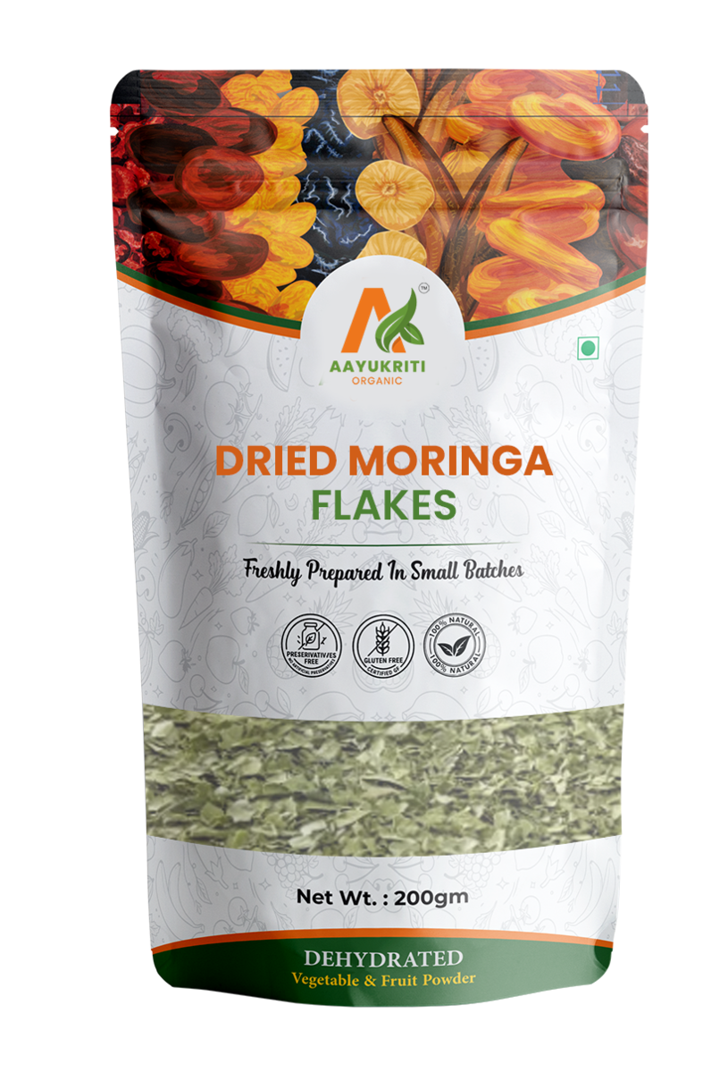 Pure Organic Dry Moringa Flakes - Aayukriti Organic